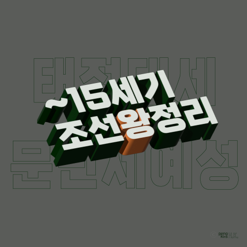 15세기 조선왕 정리 표지