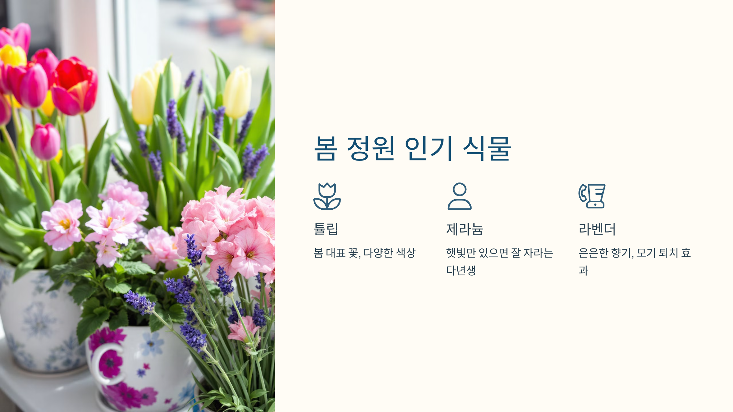 봄 정원 인기 식물