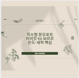 직수형 분유포트 라비킷 vs 보르르 온도·세척 핵심