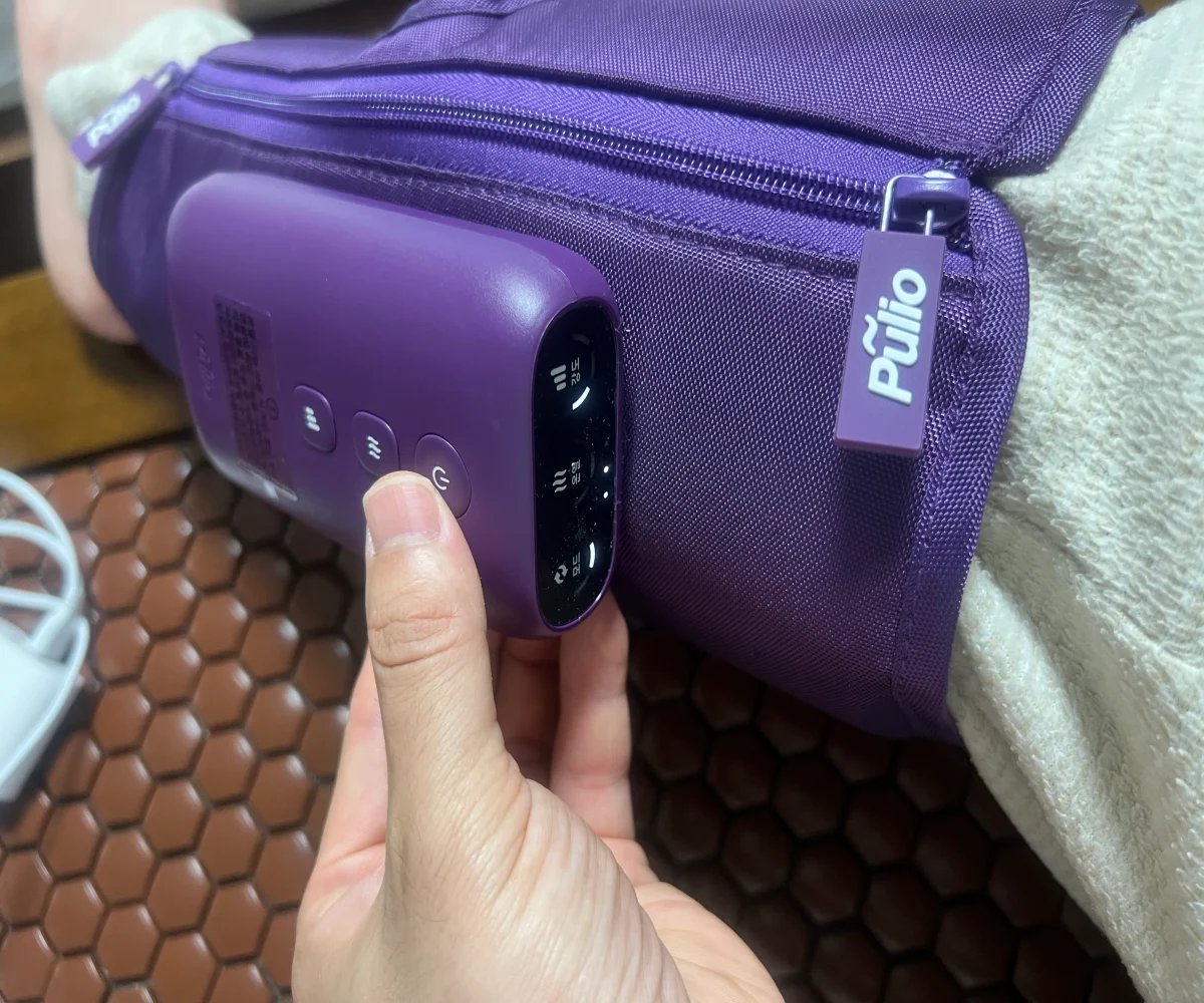 풀리오-종아리-마사지기-v3-5가지-압-모드-작동스위치-사진