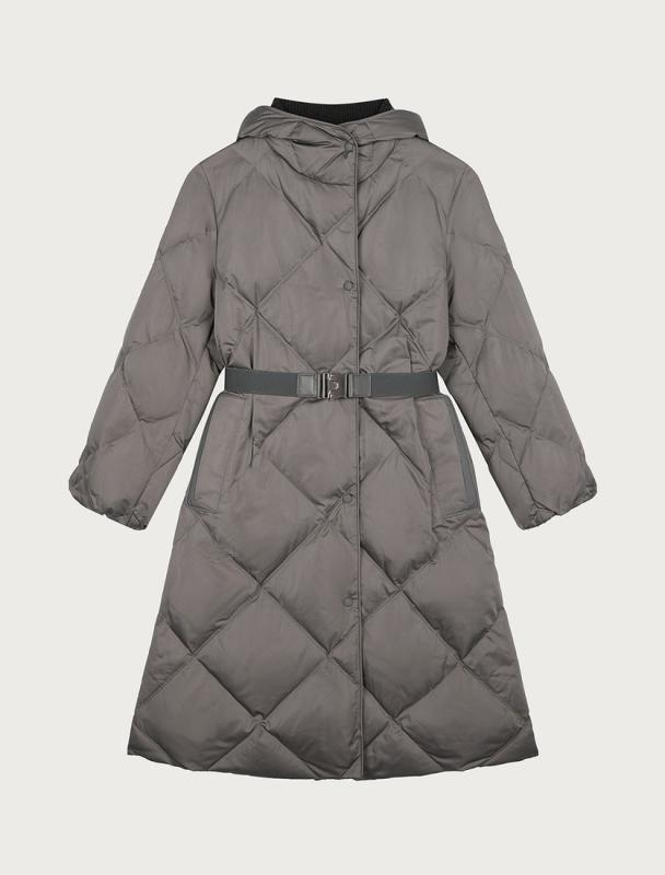 빅다이아 누빔 롱 해비 다운 코트