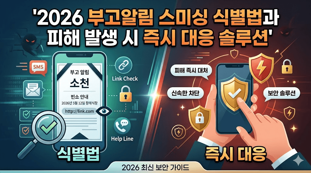 2026 부고알림 스미싱 식별법과 피해 발생 시 즉시 대응 솔루션