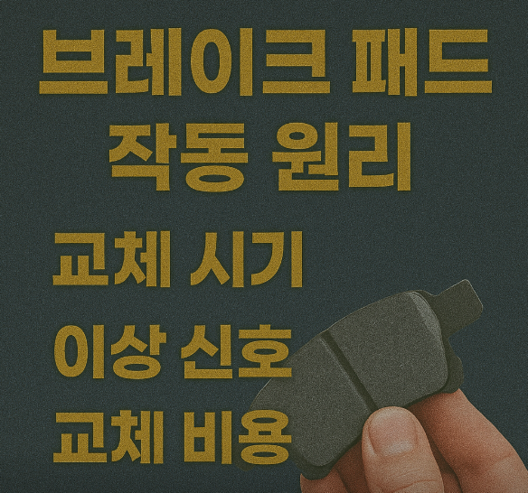 브레이크 패드 작동 원리 교체 시기 이상 신호 교체 비용 블로그 썸네일 사진