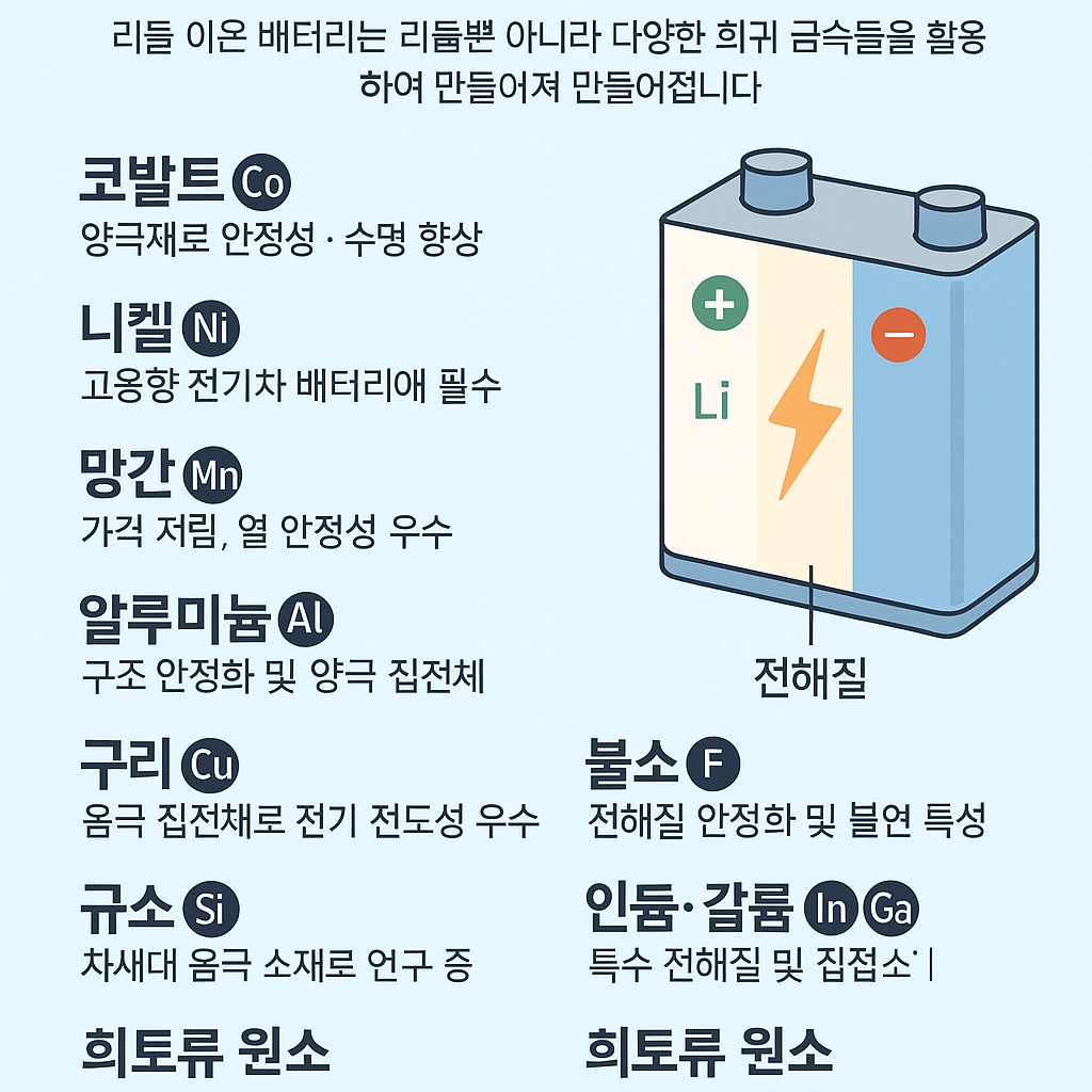 배터리 기술과 리튬 외 희귀 원소: 차세대 에너지의 숨은 주인공들