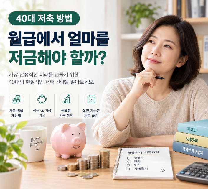 40대 저축 방법, 월급에서 얼마를 저금해야 할까?