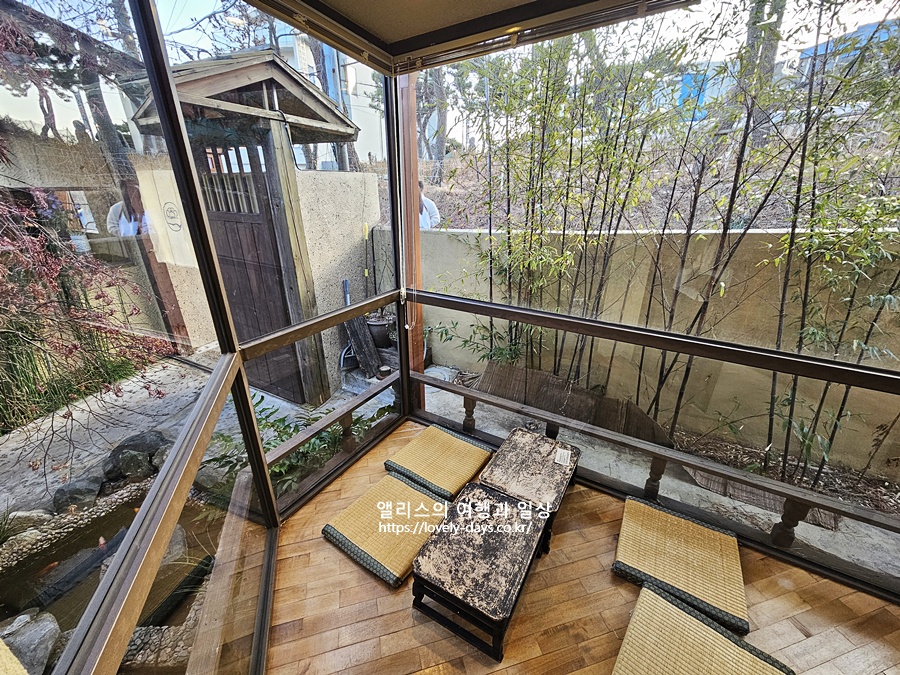 교토 감성 청사포 카페 추천 심미안 말차 전문점 음료 디저트 메뉴 가격 후기