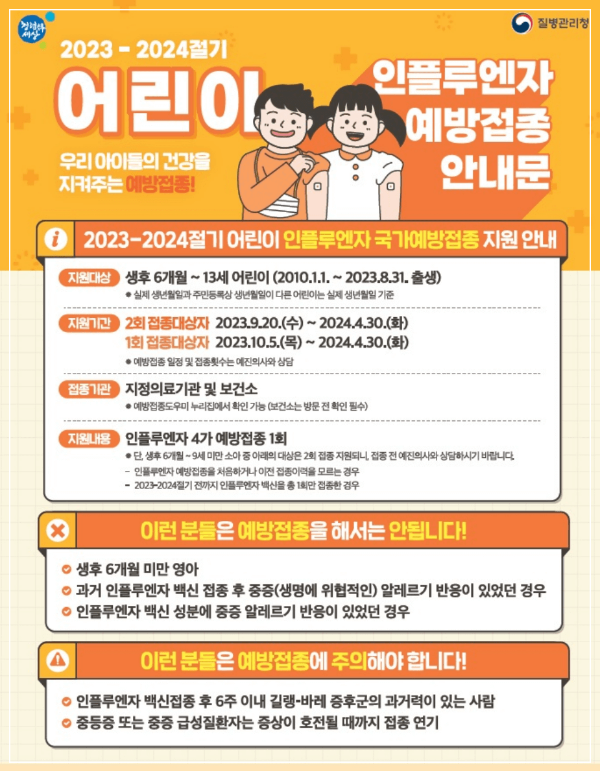 독감 예방 접종 대상자