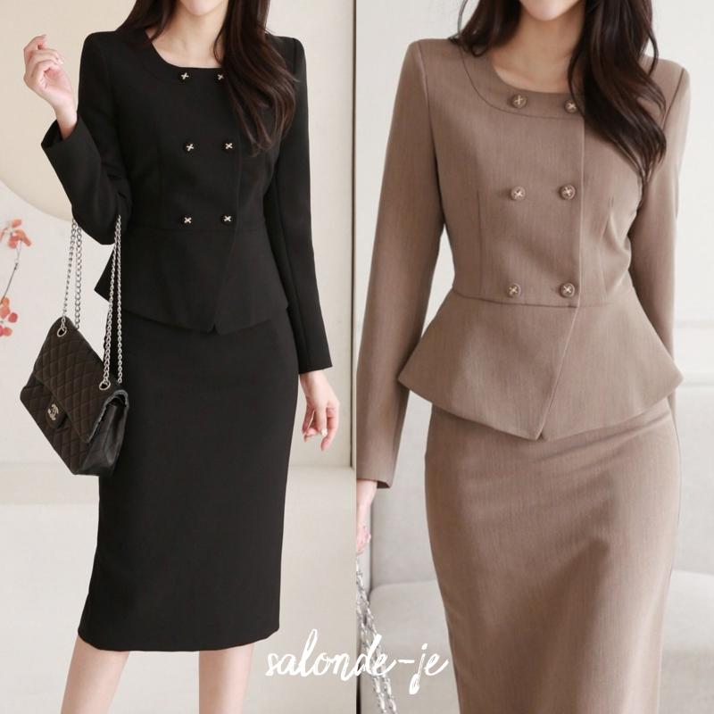여성정장 세트 치마 투피스 여자 셋업 수트 명품스타일 여성겨울정장