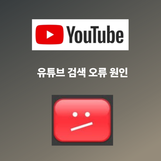 유튜브 검색 오류 원인