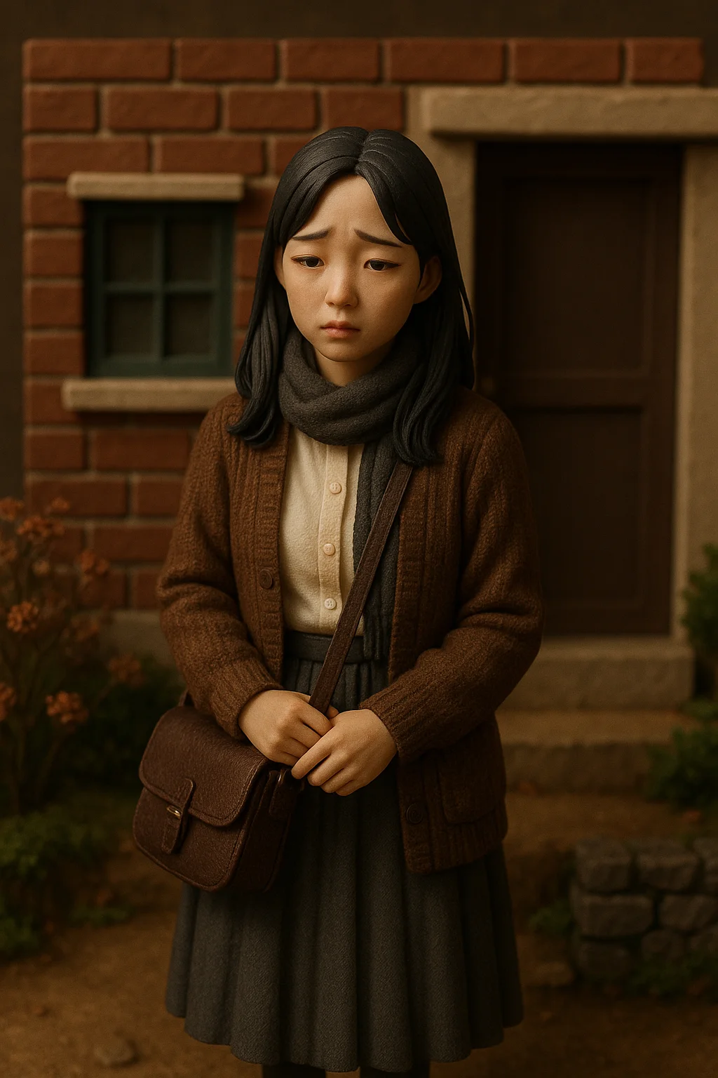 K-드라마 주인공 느낌 피규어,한국 인기 드라마 속 주인공을 모티브로 한 피규어, 감성적인 표정, 세밀한 의상 디테일