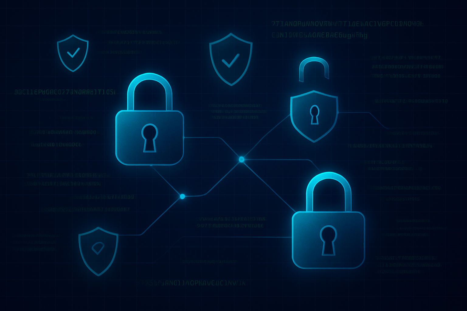 Spring Boot Jasypt encryption security concept with digital locks and encrypted data visualization