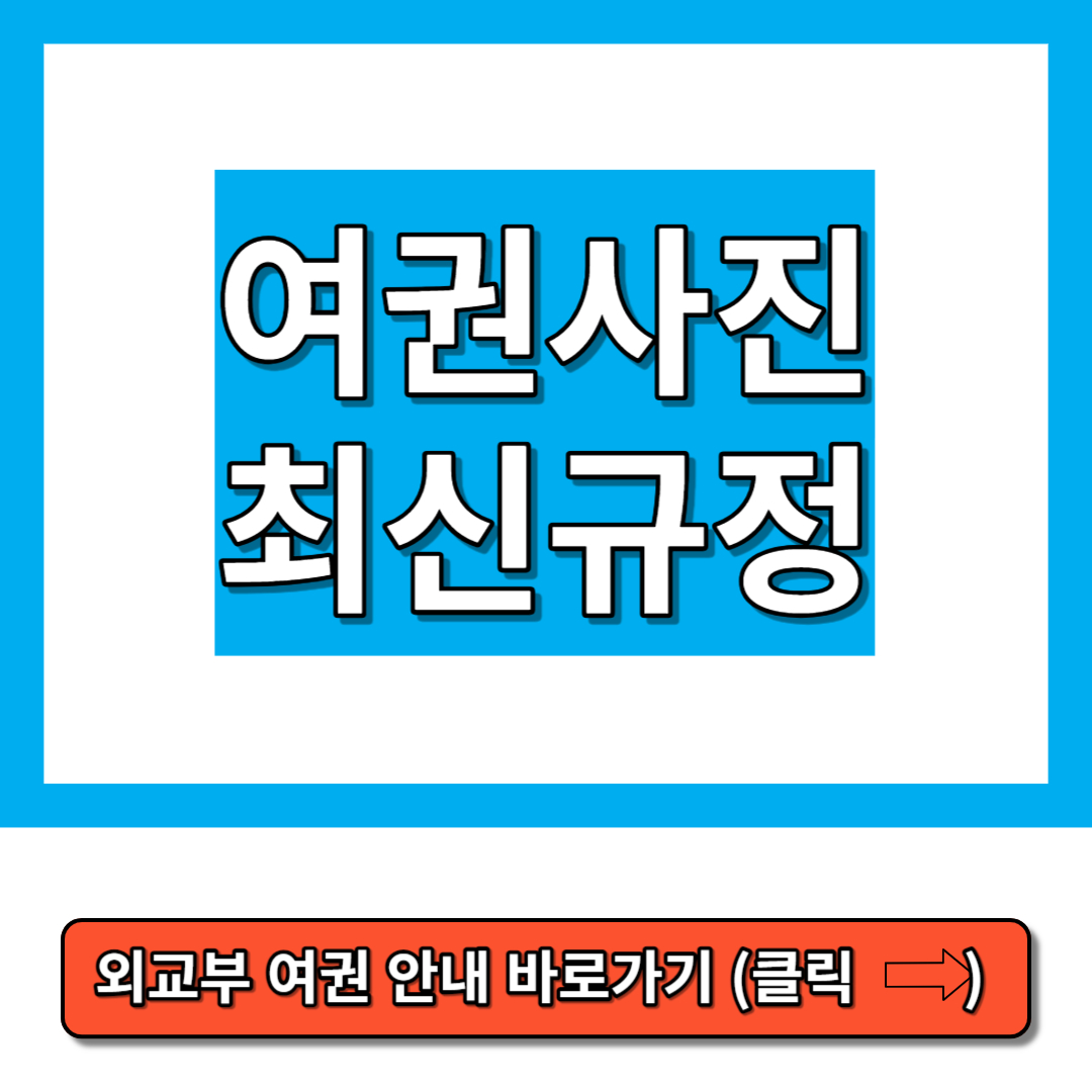 여권 사진 최신규정