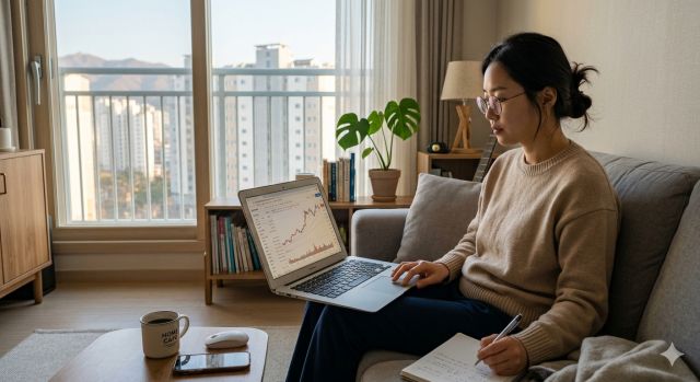 물가 상승 상황에서 달러 ETF와 배당주 비교 분석하는 투자 화면