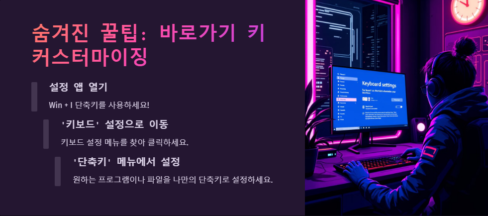 윈도우11에서 바로가기 키 활용법