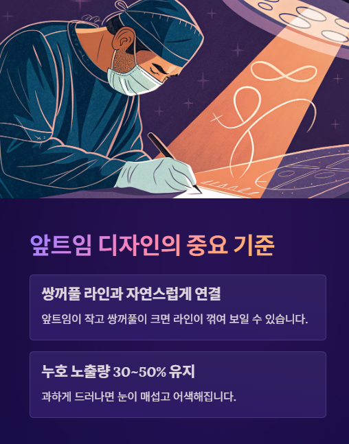 앞트임 디자인의 중요 기준