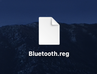 생성된 블루투스 레지스트리