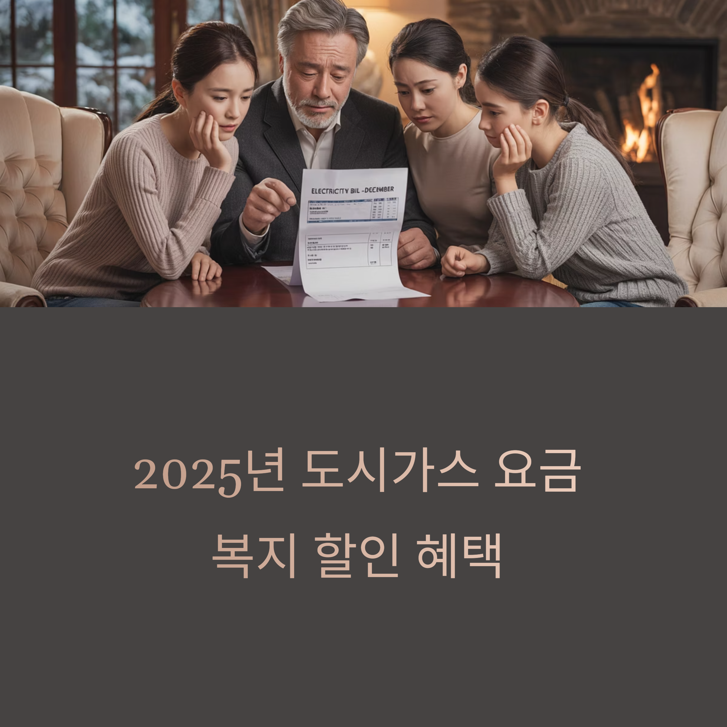 2025년 도시가스 요금 복지 할인