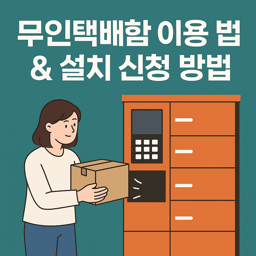 무인택배함 설치 및 이용 방법