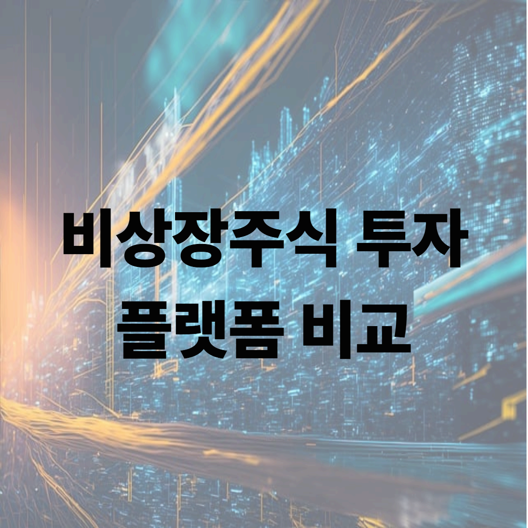 비상장주식 투자 플랫폼 비교｜서울거래비상장·증권플러스·엔젤리그 최신 수수료 및 보안 비교