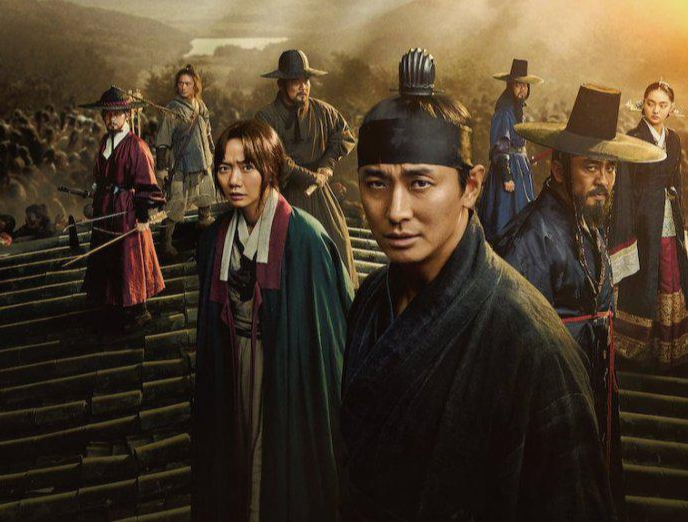 킹덤의 배우들이 모두 서있는 모습