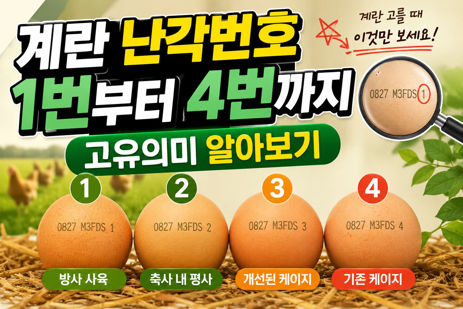 우리 아이 먹일 계란 난각번호 1~4번, 먹여보니 뭐가 다를까