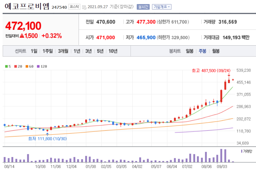 폐배터리 관련주 대장주