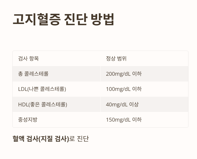 고지혈증 검사 방법