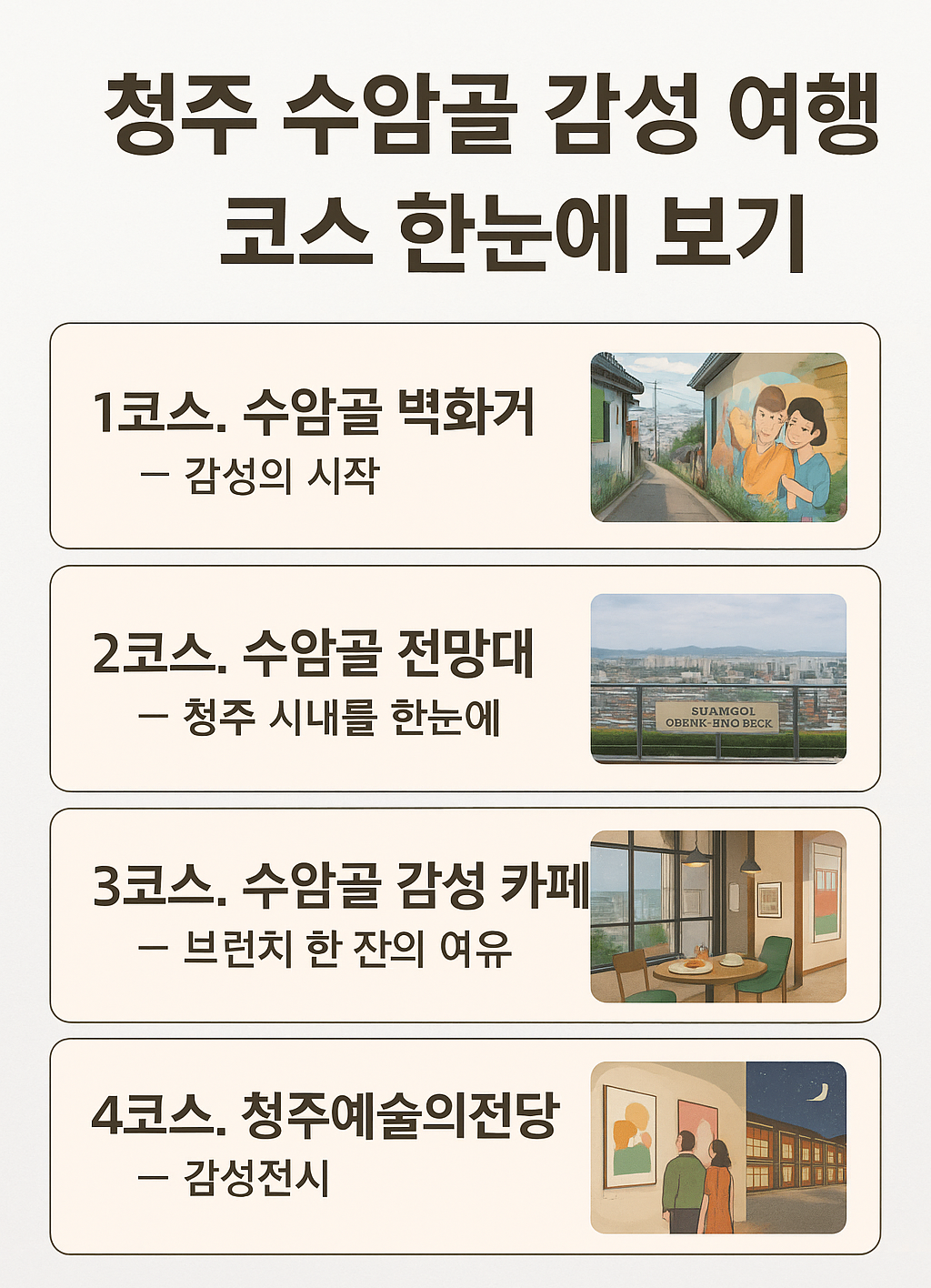 청주 수암골 감성 여행 코스 한눈에 보기