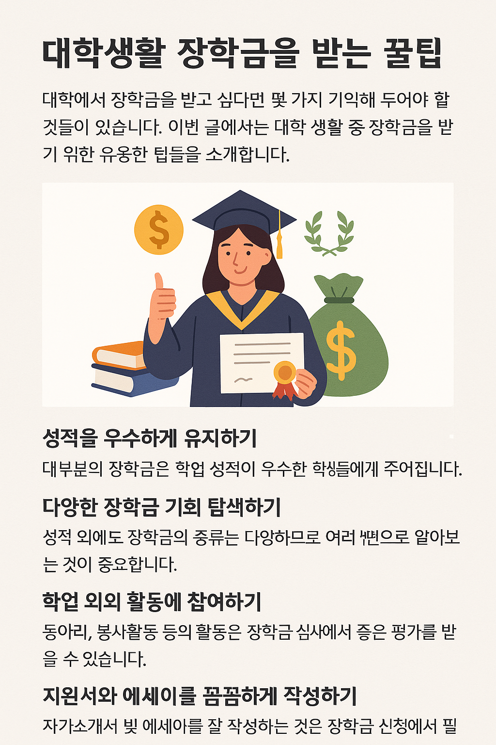 대학생활 장학금 꿀팁