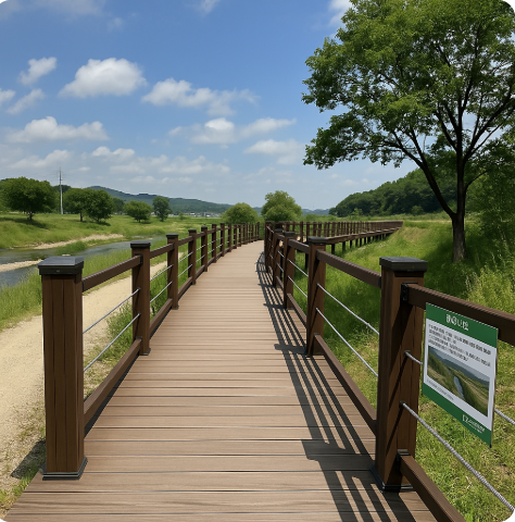 청주 형동천 데크 산책로