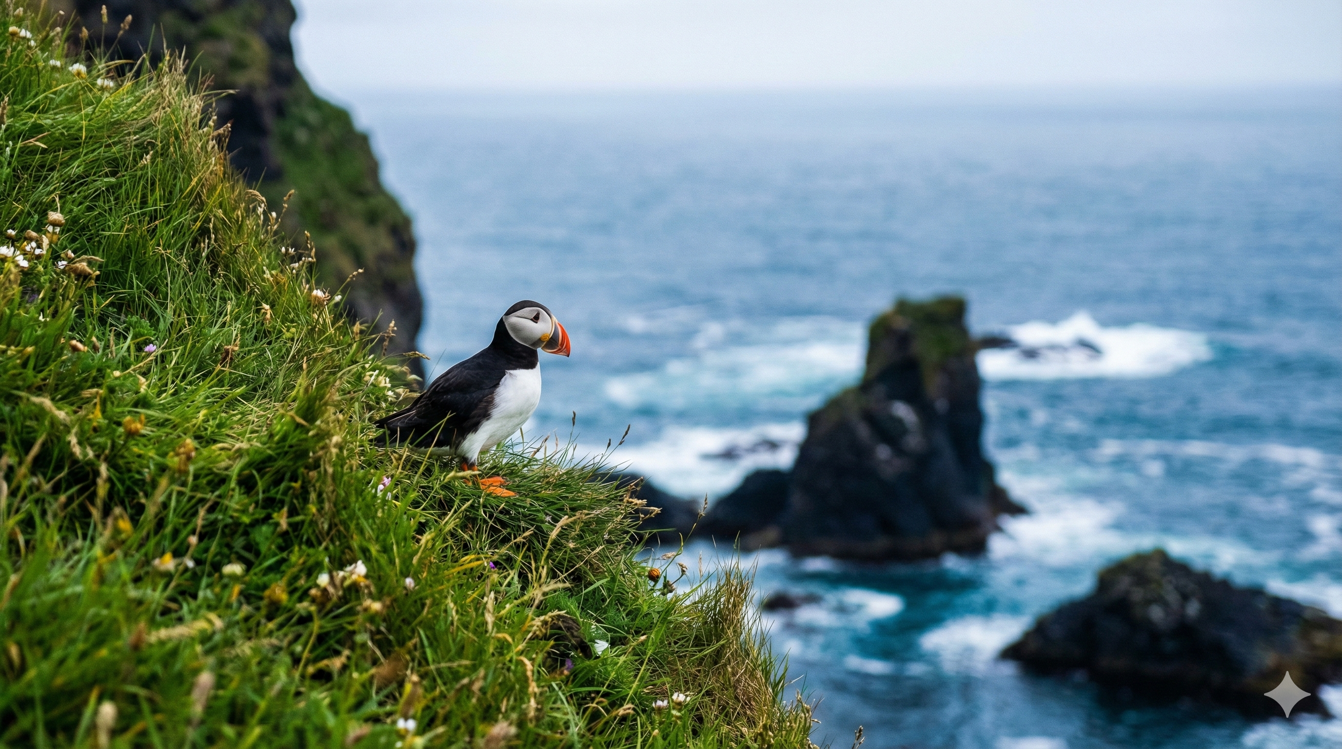 아이슬란드 퍼핀 새 이미지
