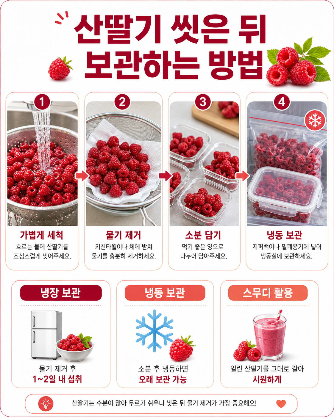 산딸기 냉동 보관법과 오래 보관하는 방법 안내 이미지