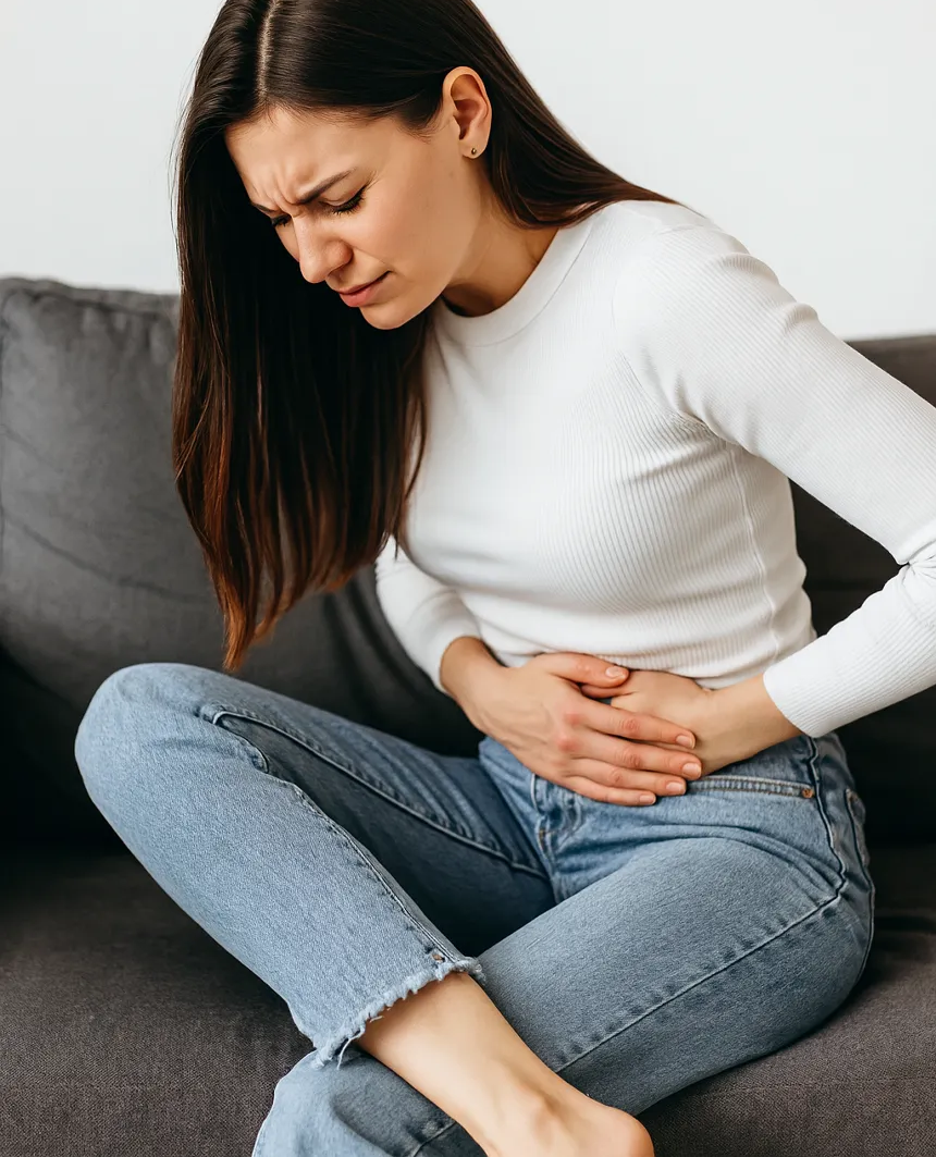 여자 왼쪽 아랫배 통증