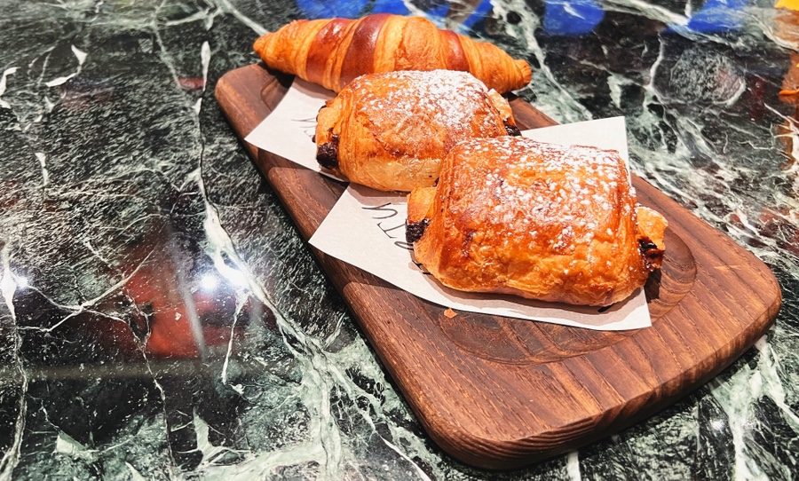 Pain au chocolat pastry at Virtu Cafe Toronto