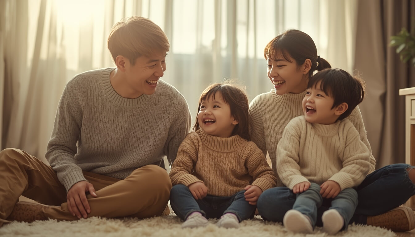 에너지바우처 지원으로 따뜻한 겨울을 보내는 영유아 가구 모습