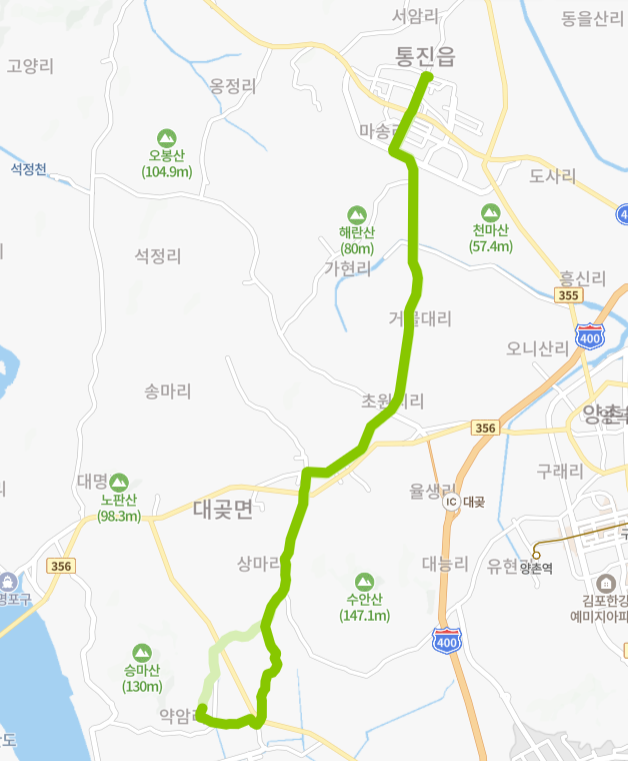 김포-77B번-버스-노선-지도