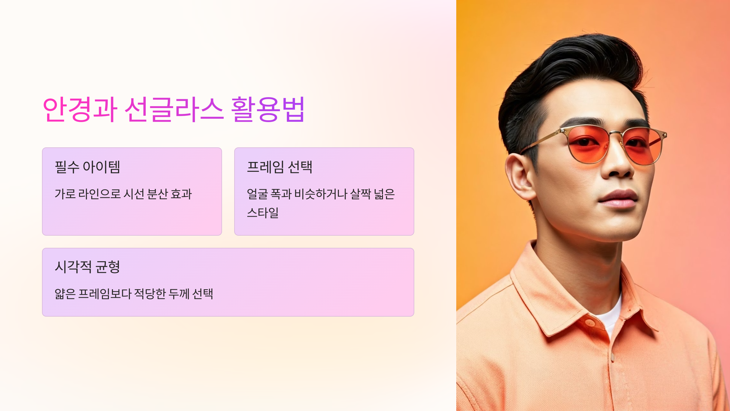 안경과-선글라스