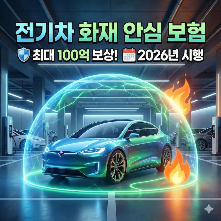 [전기자동차 화재 안심 보험] 100억 보상 실화? 2026년 달라진 보장 범위 필독