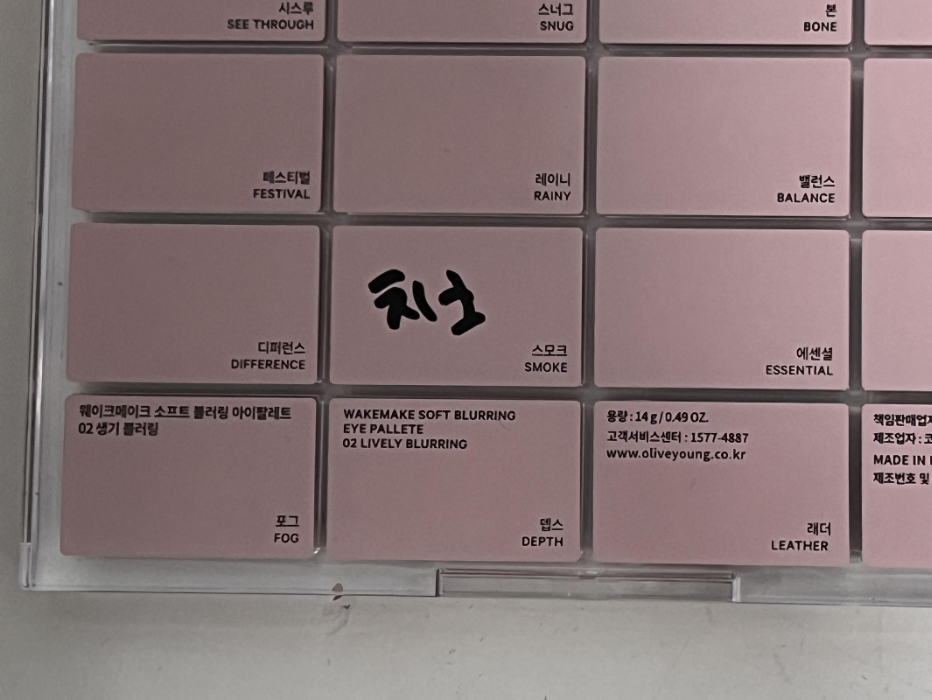 웨이크 메이크 생기블러링 섀도우 팔레트