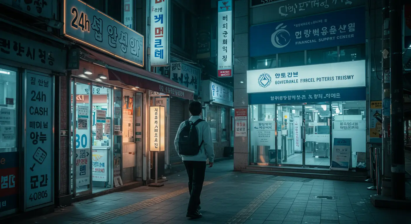 위험한 정보이용료 현금화 업체 대신 안전한 정부지원 센터를 선택하는 모습