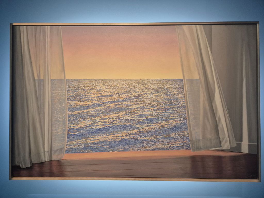 창을 통한 바다