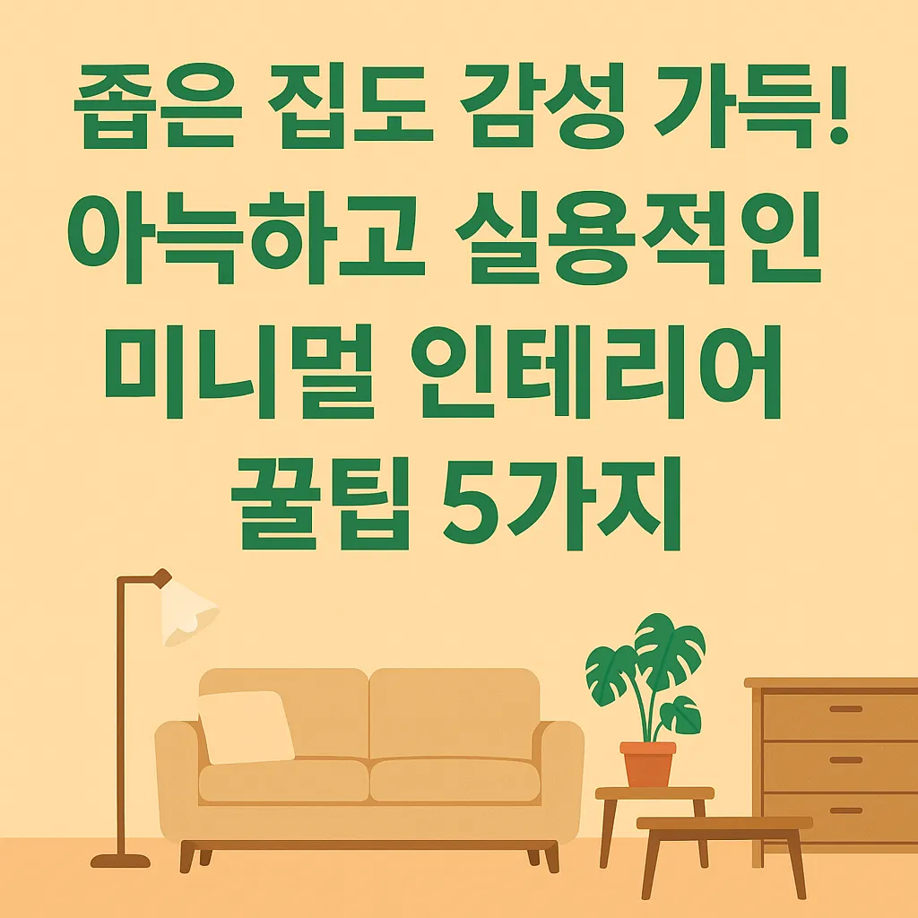 미니멀 인테리어로 좁은 집도 아늑하게 감성있게 꾸미기