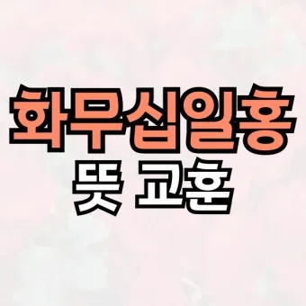 화무십일홍 뜻과 화무십일홍 권불십년 花無十日紅 자료집_6