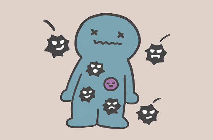 질병에게-공격을-받는-면역세포