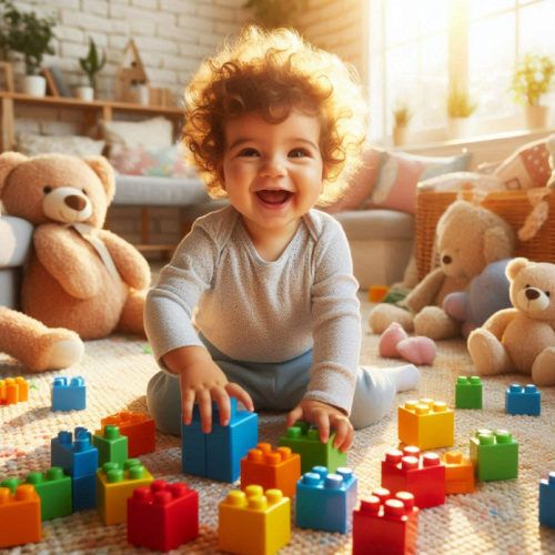 아기가-행복하게-놀고-있는-모습