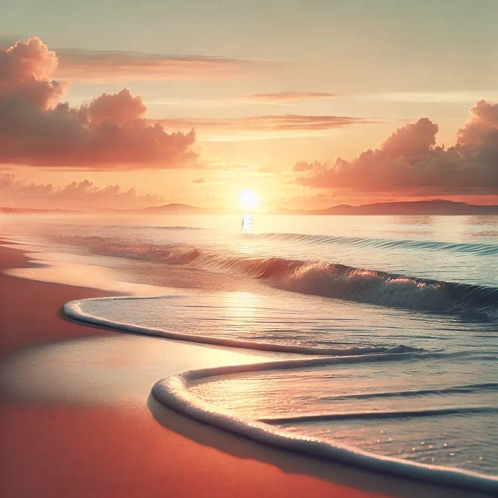 조용한-새벽-바다에서-편안함을-느끼는-해변-풍경