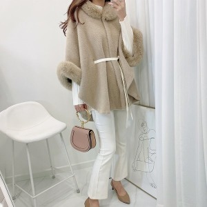 에이렌 밍크함유 가오리 하프 망또 RK6CT903