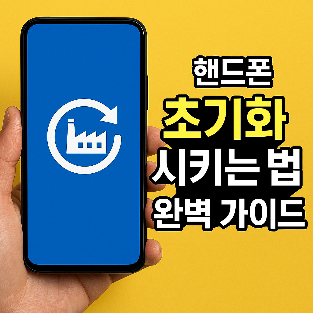 핸드폰 초기화시키는법