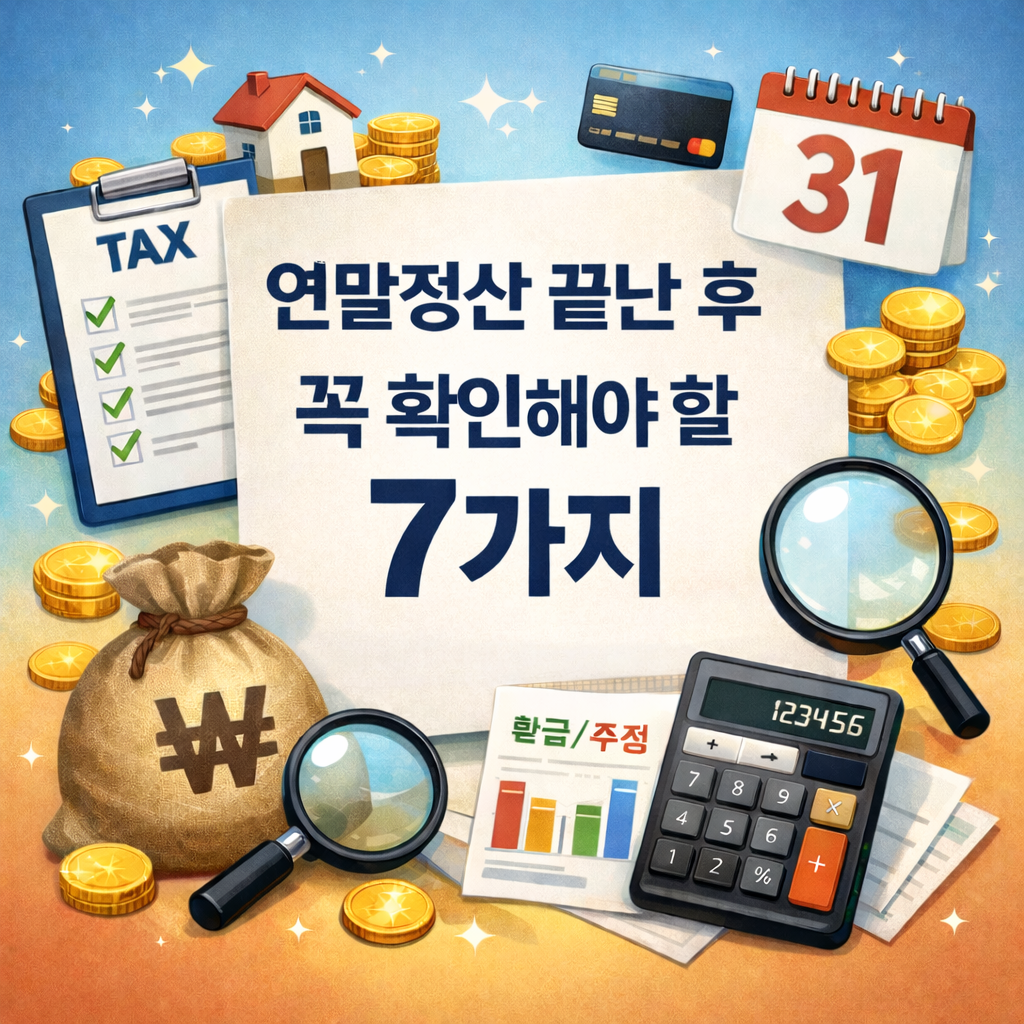 연말정산이 끝난 후 꼭 확인해야 할 7가지를 정리한 대표 이미지