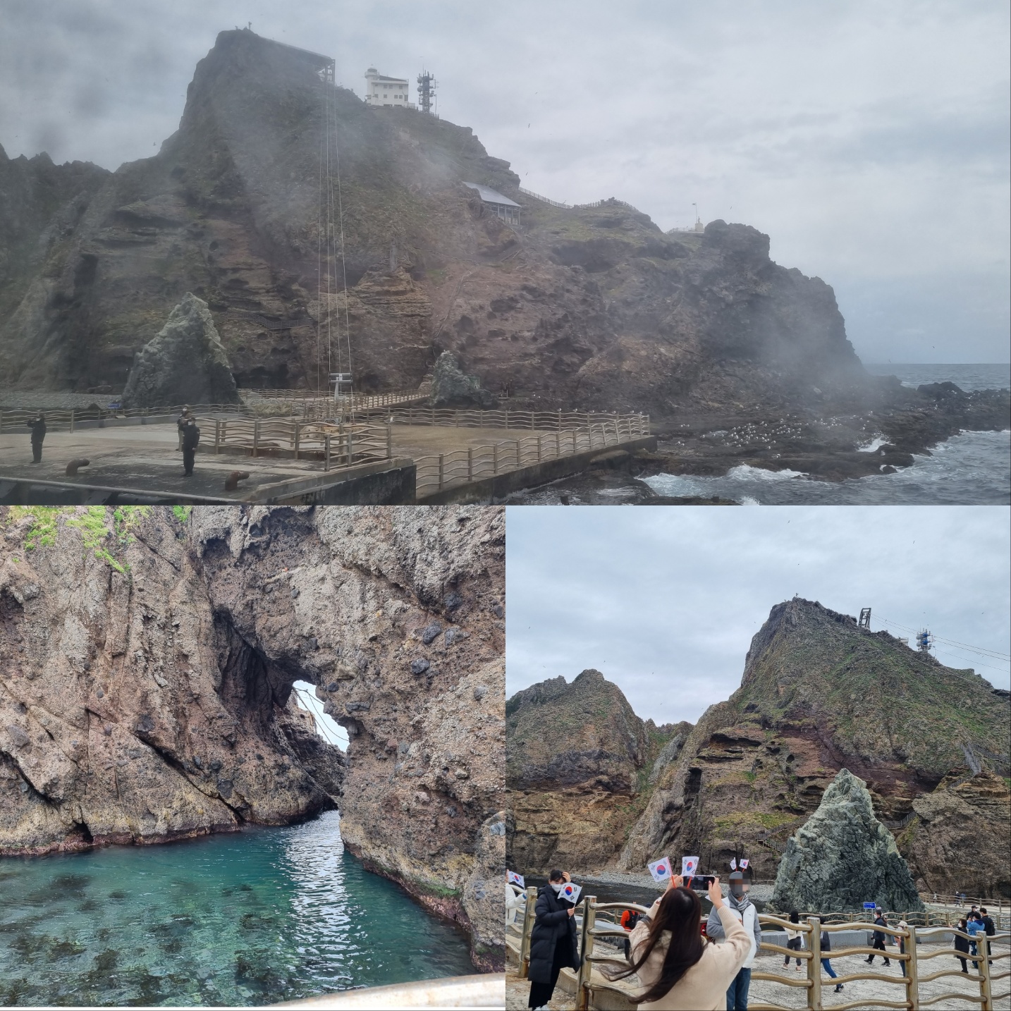 독도 접안 성공 풍경